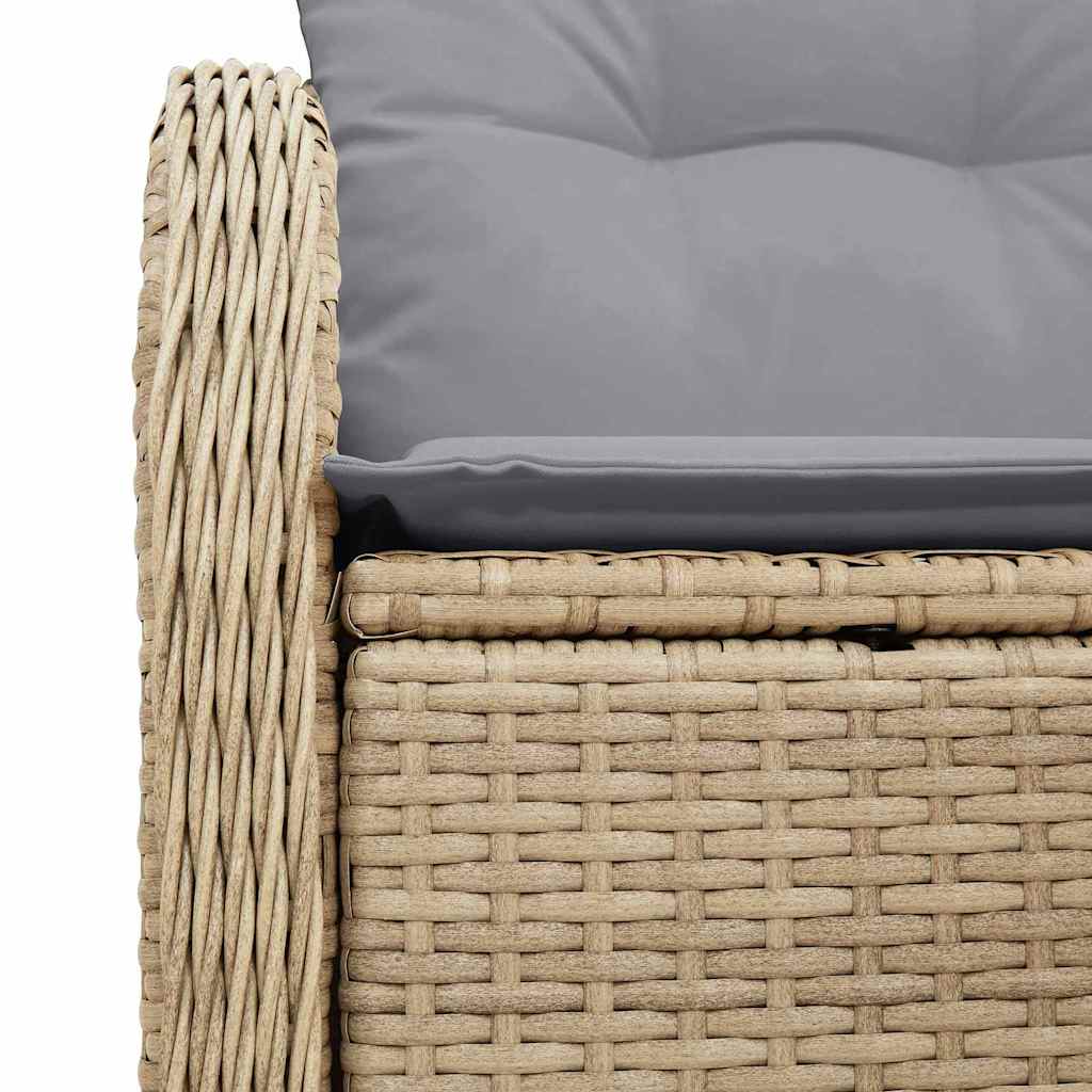 vidaXL Sofa Ogrodowa z poduszką Beżowy 121 x 62 x 69cm polirattan