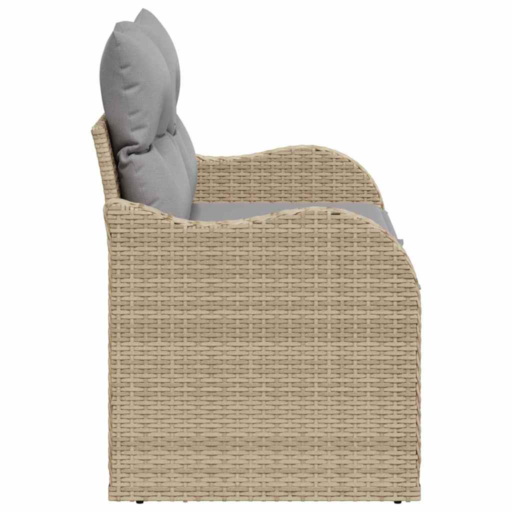 vidaXL Sofa Ogrodowa z poduszką Beżowy 121 x 62 x 69cm polirattan