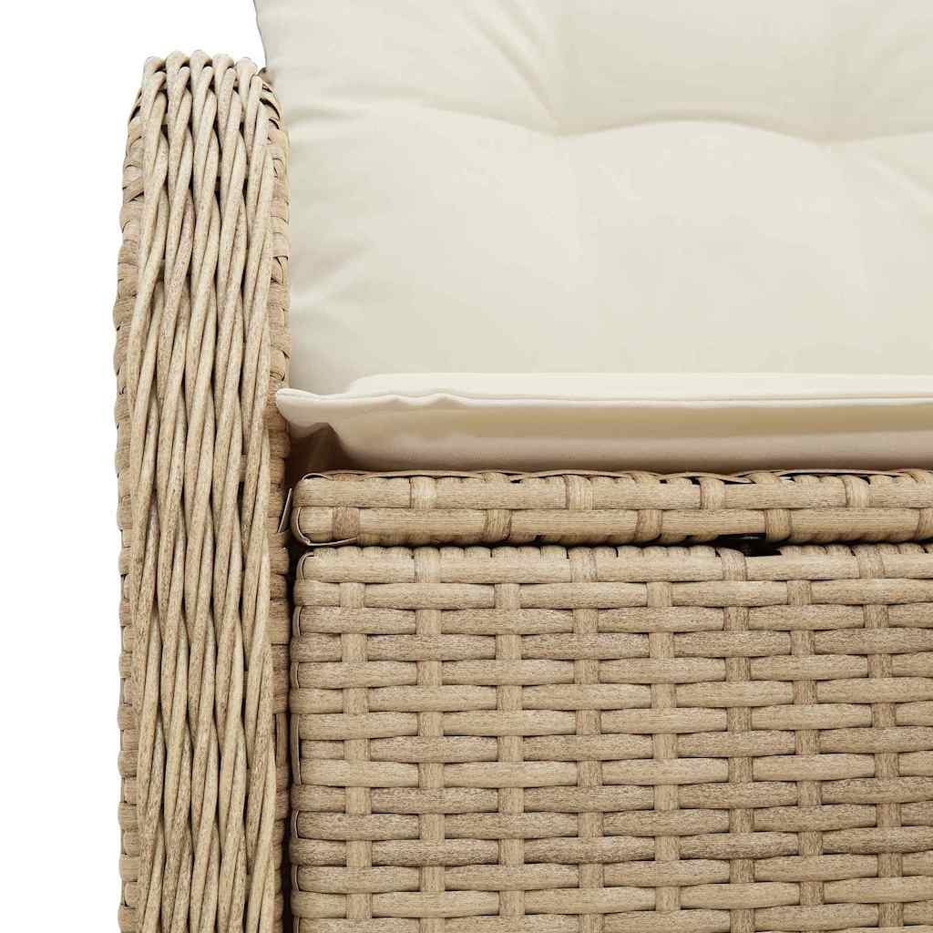 vidaXL Sofa Ogrodowa z poduszką Beżowy 121 x 62 x 69cm polirattan
