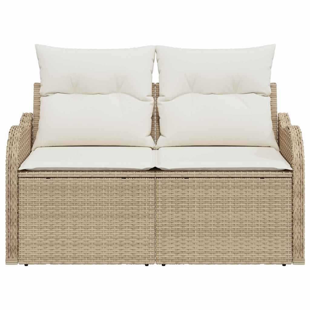 vidaXL Sofa Ogrodowa z poduszką Beżowy 121 x 62 x 69cm polirattan