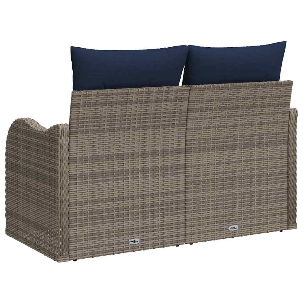 vidaXL Sofa Ogrodowa z poduszką 121 x 62 x 69 cm polirattan