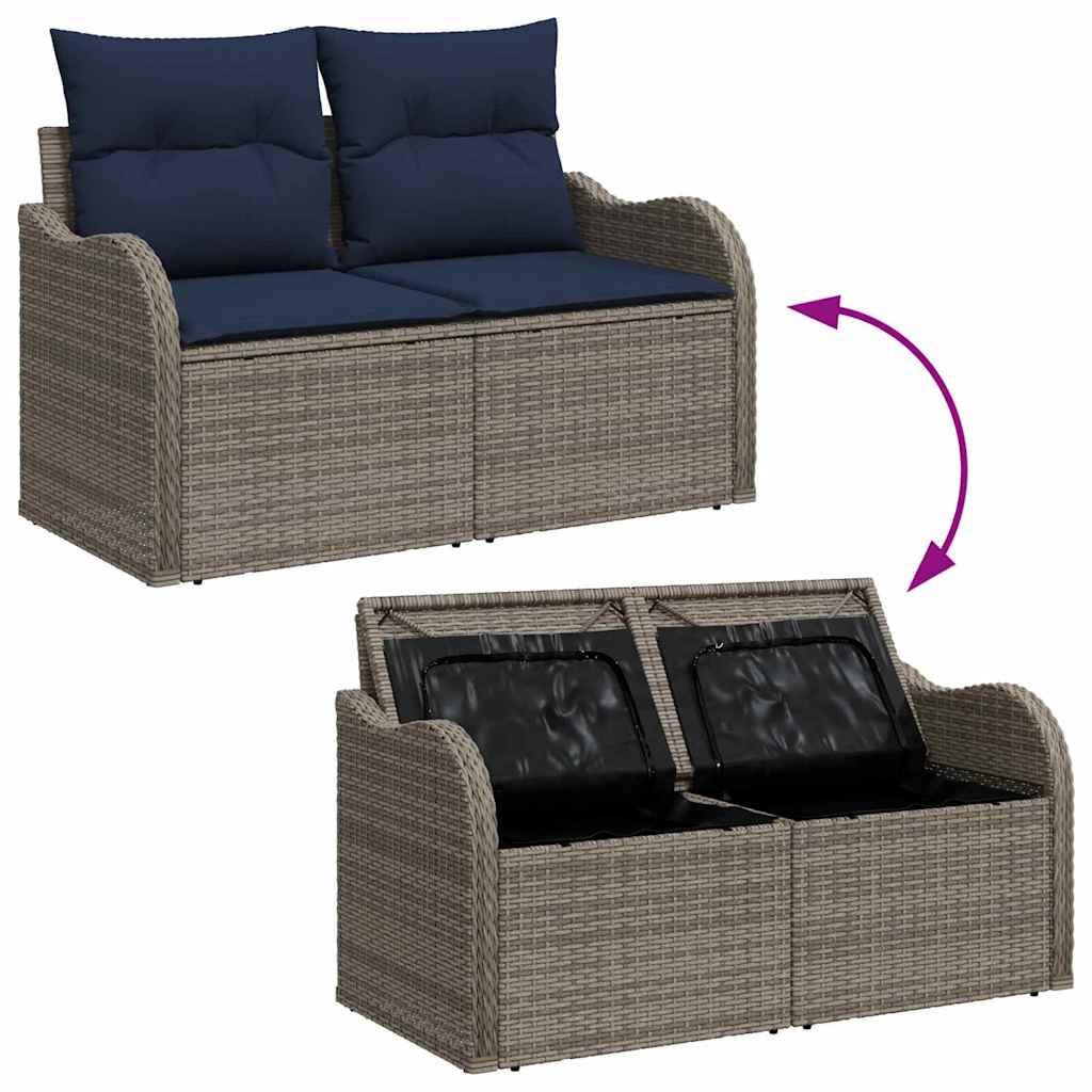 vidaXL Sofa Ogrodowa z poduszką 121 x 62 x 69 cm polirattan
