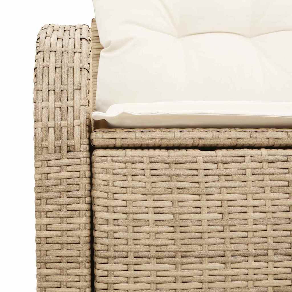 vidaXL Sofa Ogrodowa z poduszką Beżowy 124 x 62 x 69 cm polirattan