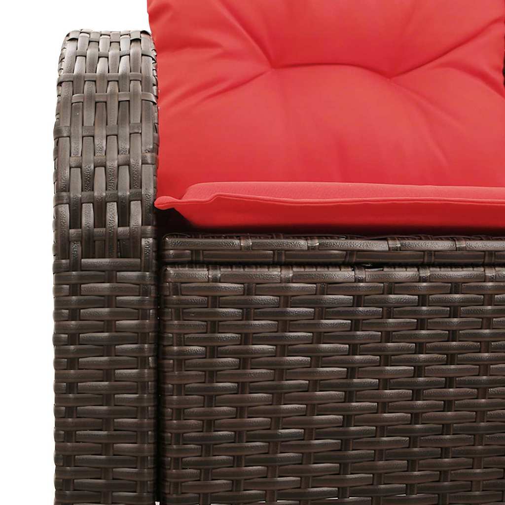 vidaXL Sofa Ogrodowa Brązowy 124 x 62 x 85cm polirattan