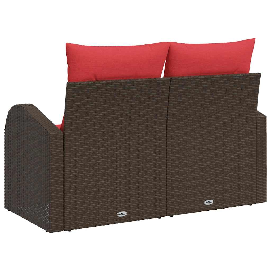 vidaXL Sofa Ogrodowa Brązowy 124 x 62 x 85cm polirattan