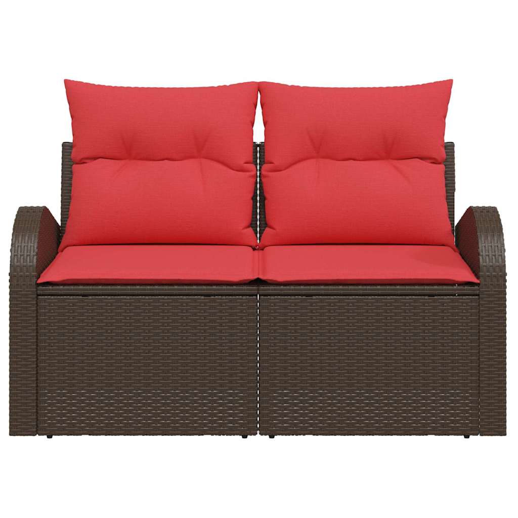 vidaXL Sofa Ogrodowa Brązowy 124 x 62 x 85cm polirattan
