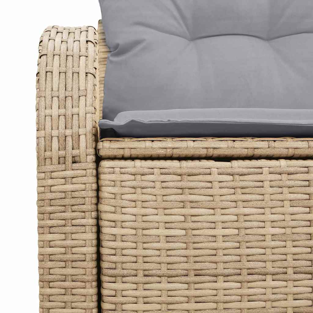vidaXL Sofa Ogrodowa z poduszką Beżowy 124 x 62 x 69 cm polirattan