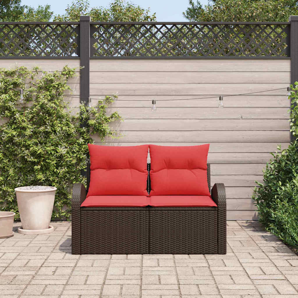vidaXL Sofa Ogrodowa Brązowy 124 x 62 x 85cm polirattan