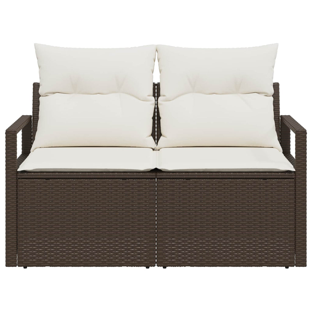 vidaXL Sofa Ogrodowa z poduszką 120 x 62 x 69 cm polirattan