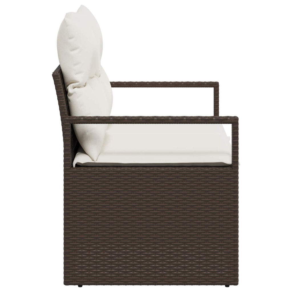vidaXL Sofa Ogrodowa z poduszką 120 x 62 x 69 cm polirattan