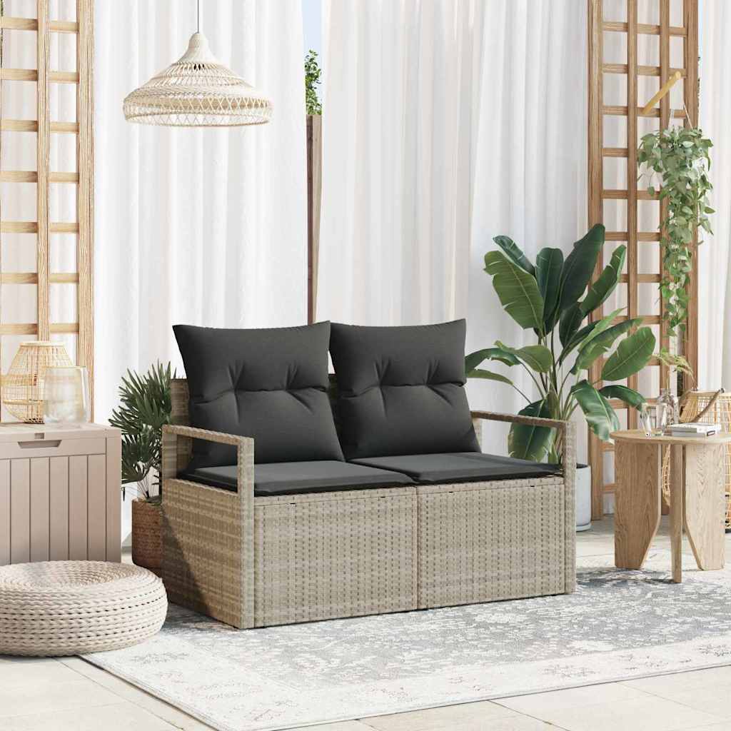 vidaXL Sofa Ogrodowa z poduszką 120 x 62 x 69 cm polirattan