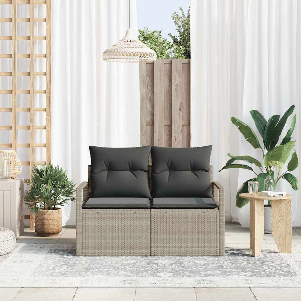 vidaXL Sofa Ogrodowa z poduszką 120 x 62 x 69 cm polirattan