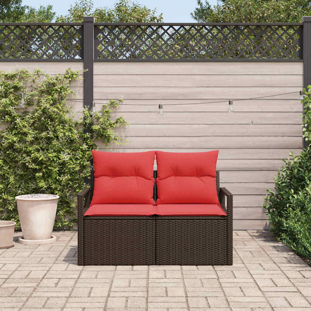 vidaXL Sofa Ogrodowa z poduszką 120 x 62 x 69 cm polirattan