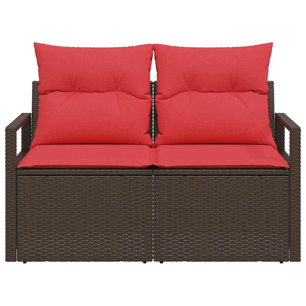 vidaXL Sofa Ogrodowa z poduszką 120 x 62 x 69 cm polirattan