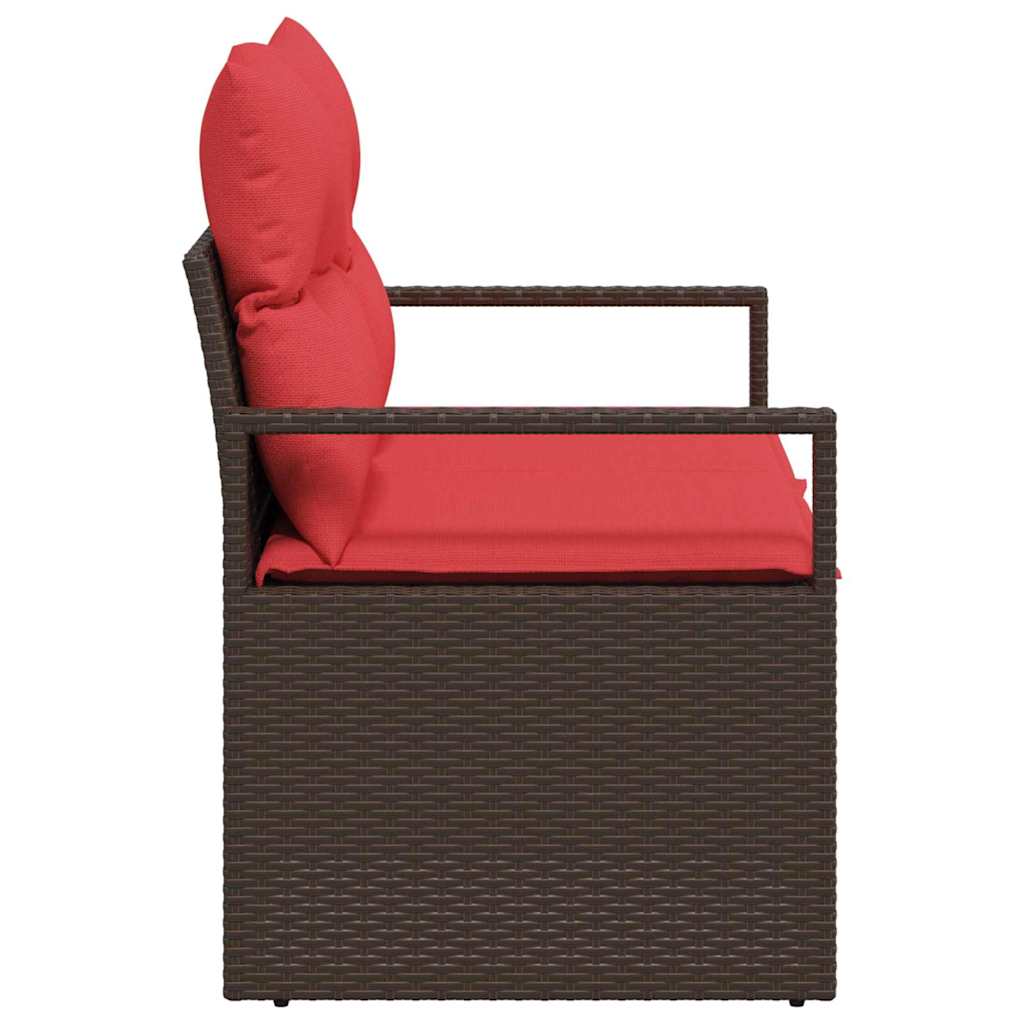 vidaXL Sofa Ogrodowa z poduszką 120 x 62 x 69 cm polirattan