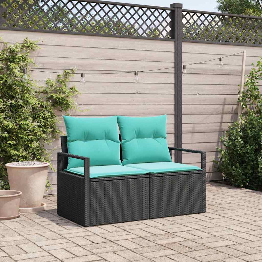 vidaXL Sofa Ogrodowa z poduszką 120 x 62 x 69 cm polirattan