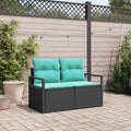 vidaXL Sofa Ogrodowa z poduszką 120 x 62 x 69 cm polirattan