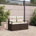 vidaXL Sofa Ogrodowa z poduszką 120 x 62 x 69 cm polirattan