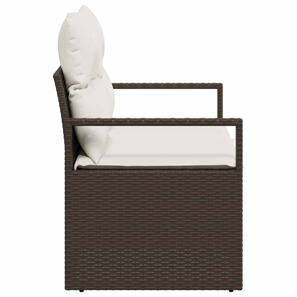 vidaXL Sofa Ogrodowa z poduszką 120 x 62 x 69 cm polirattan