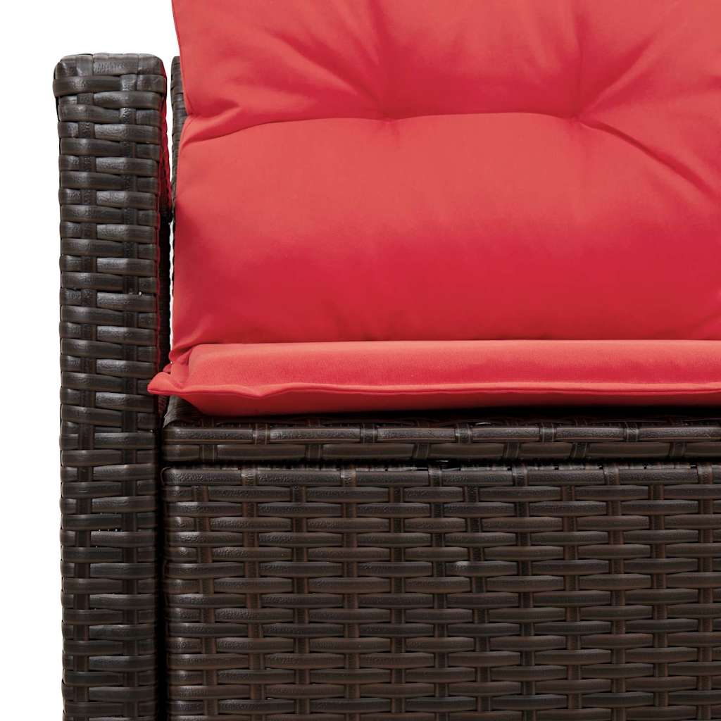 vidaXL Sofa Ogrodowa z poduszką 120 x 62 x 69 cm polirattan