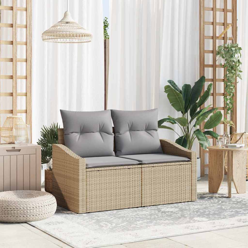 vidaXL Sofa Ogrodowa z poduszką 123 x 62 x 69 cm polirattan