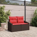 vidaXL Sofa Ogrodowa Brązowy 123 x 62 x 69cm polirattan