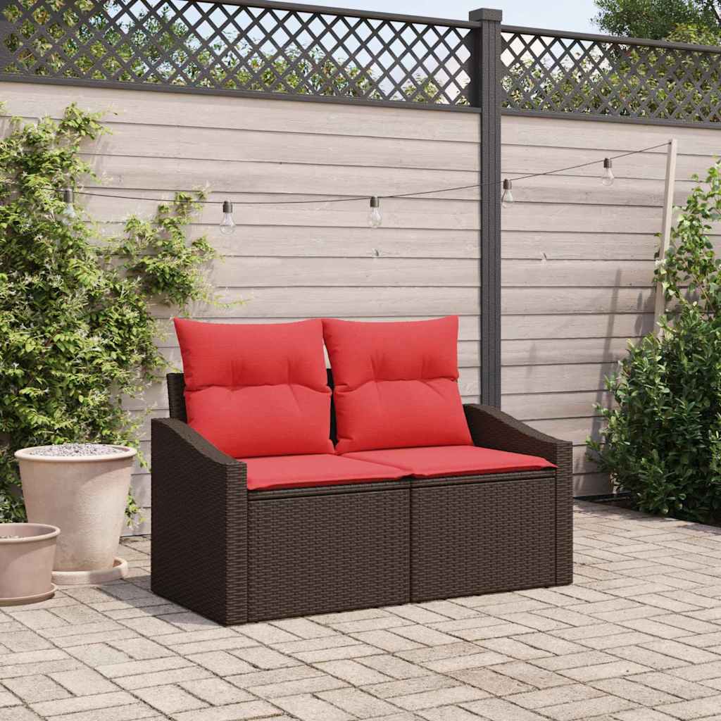 vidaXL Sofa Ogrodowa Brązowy 123 x 62 x 69cm polirattan