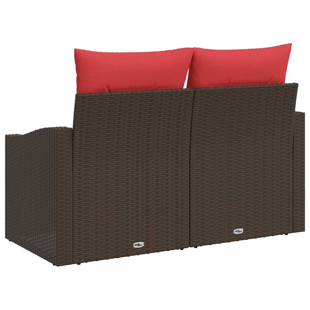 vidaXL Sofa Ogrodowa Brązowy 123 x 62 x 69cm polirattan