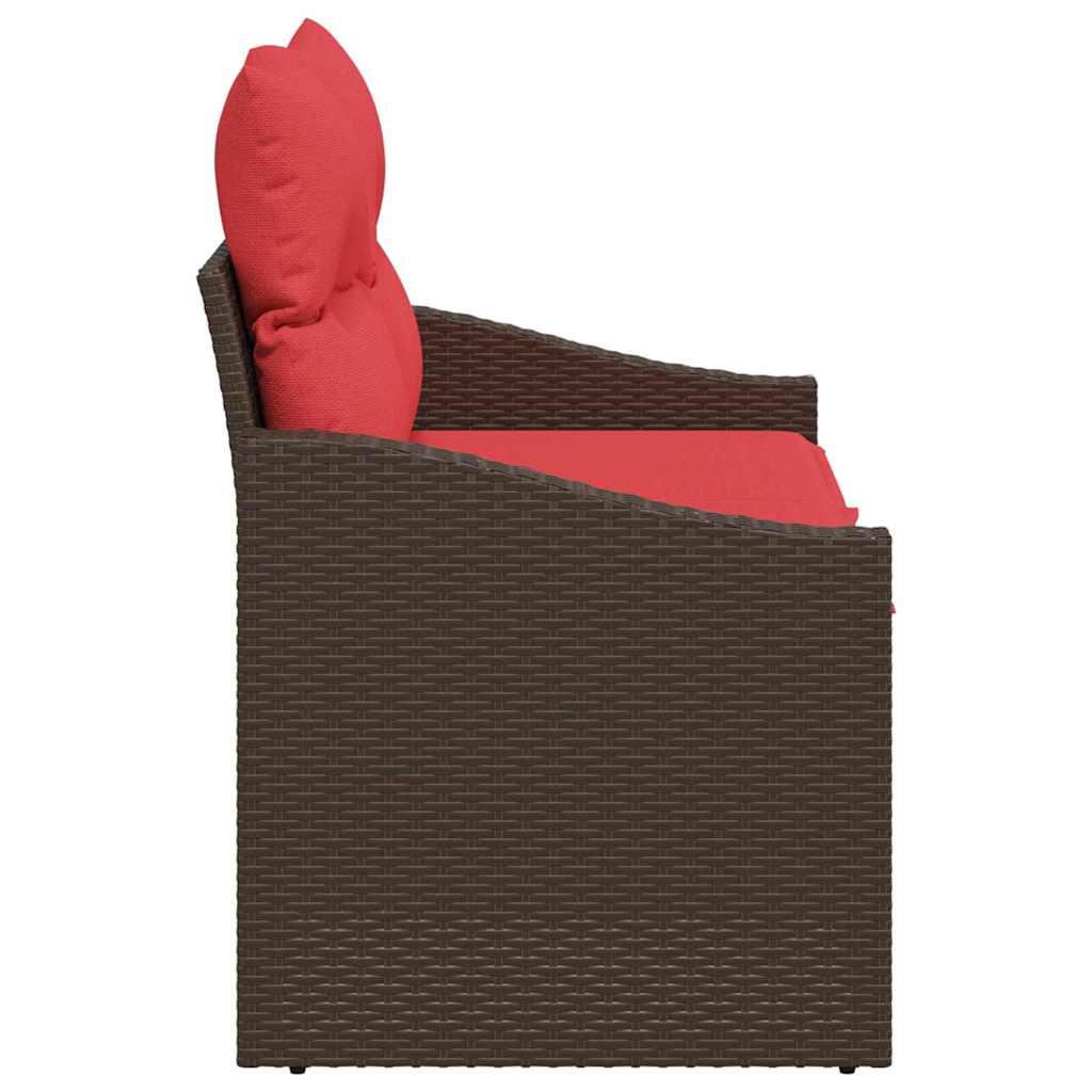 vidaXL Sofa Ogrodowa Brązowy 123 x 62 x 69cm polirattan