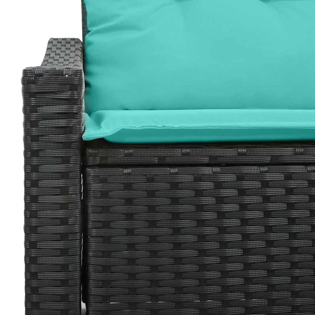 vidaXL Sofa Ogrodowa Szary 123 x 62 x 69cm polirattan