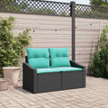 vidaXL Sofa Ogrodowa Szary 123 x 62 x 69cm polirattan