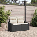 vidaXL Sofa Ogrodowa z poduszką 123 x 62 x 69 cm polirattan
