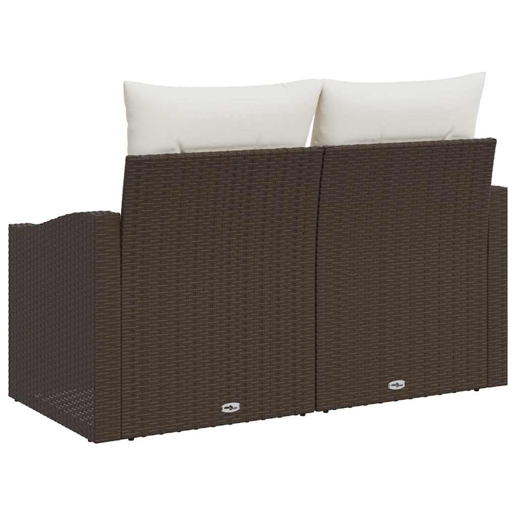 vidaXL Sofa Ogrodowa z poduszką 123 x 62 x 69 cm polirattan