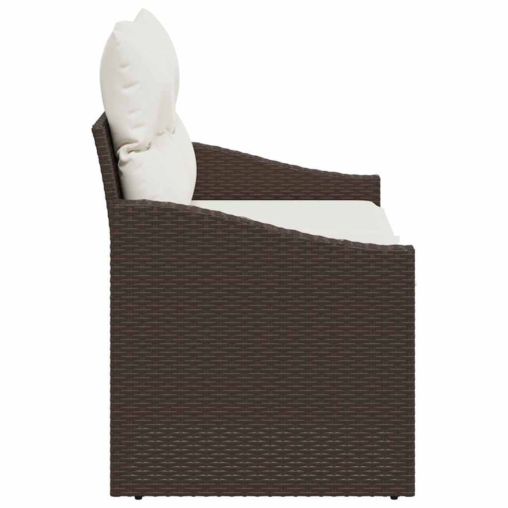 vidaXL Sofa Ogrodowa z poduszką 123 x 62 x 69 cm polirattan