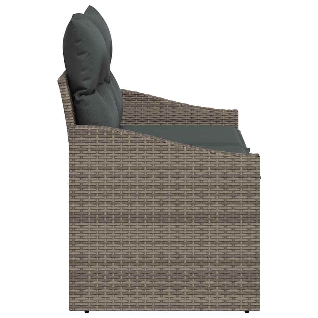 vidaXL Sofa Ogrodowa z poduszką 123 x 62 x 69 cm polirattan