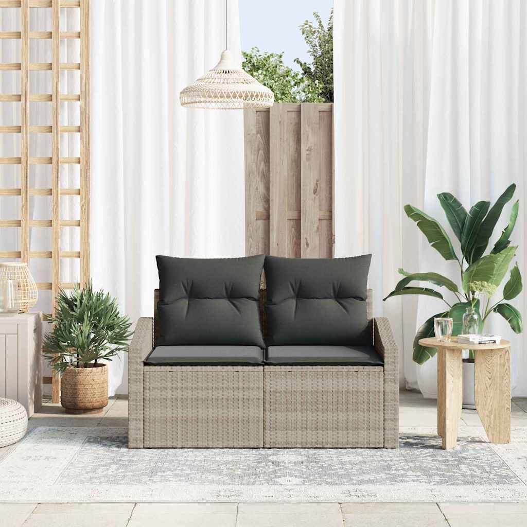 vidaXL Sofa Ogrodowa z poduszką 123 x 62 x 69 cm polirattan