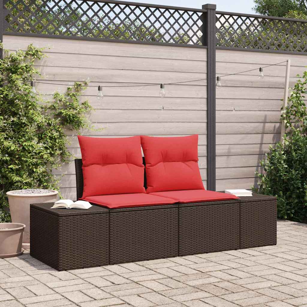 vidaXL Sofa Ogrodowa z poduszką 184 x 62 x 69 cm polirattan