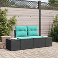 vidaXL Sofa Ogrodowa z poduszką 184 x 62 x 69 cm polirattan