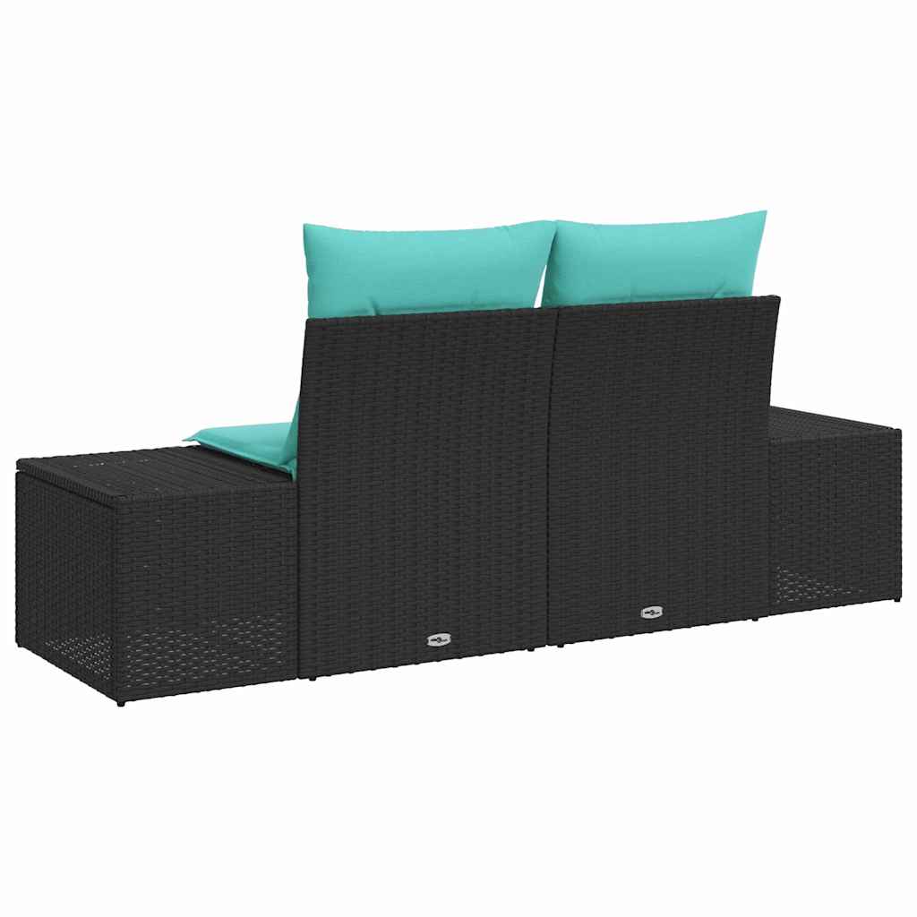 vidaXL Sofa Ogrodowa z poduszką 184 x 62 x 69 cm polirattan