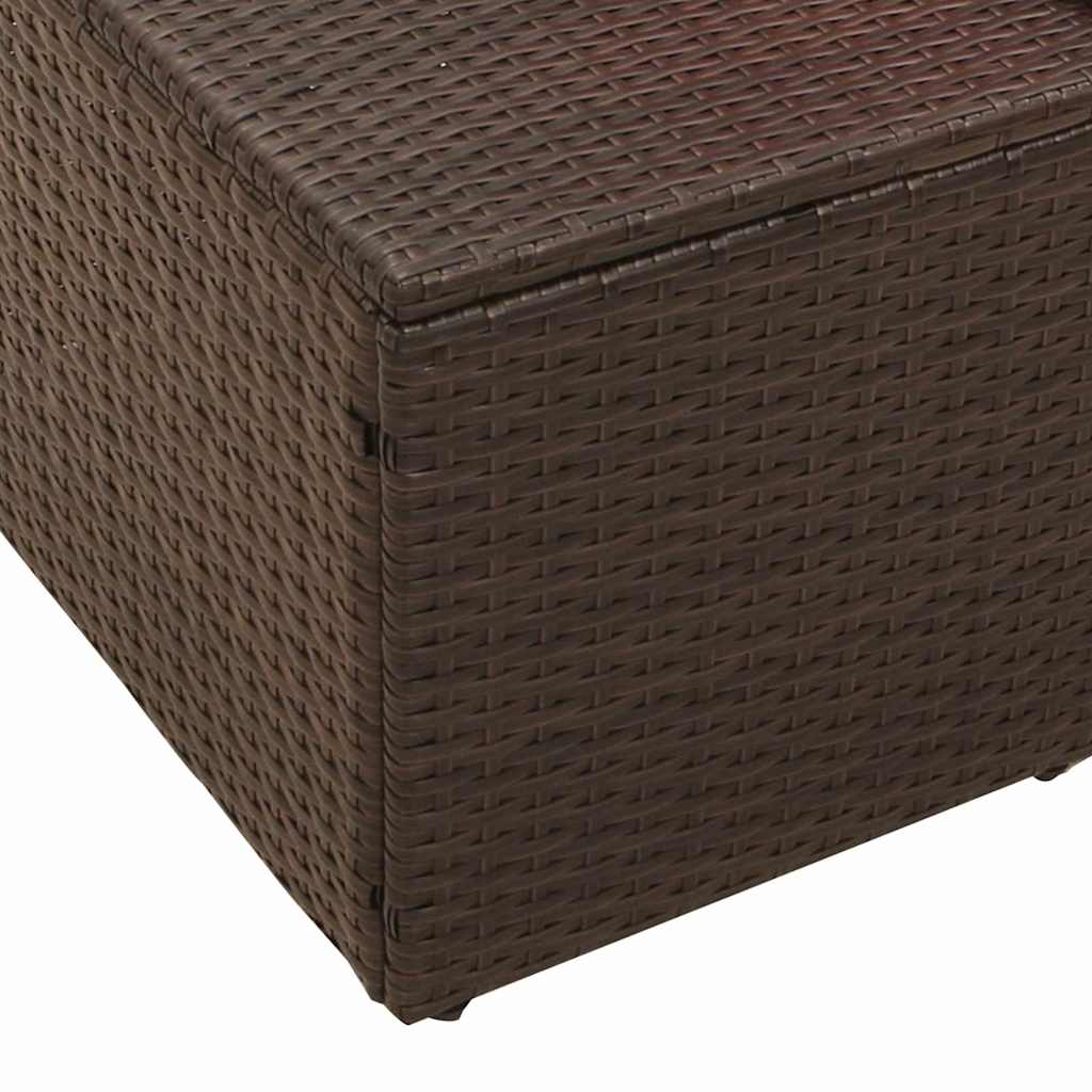vidaXL Sofa Ogrodowa z poduszką Brązowy 184 x 62 x 69 cm polirattan