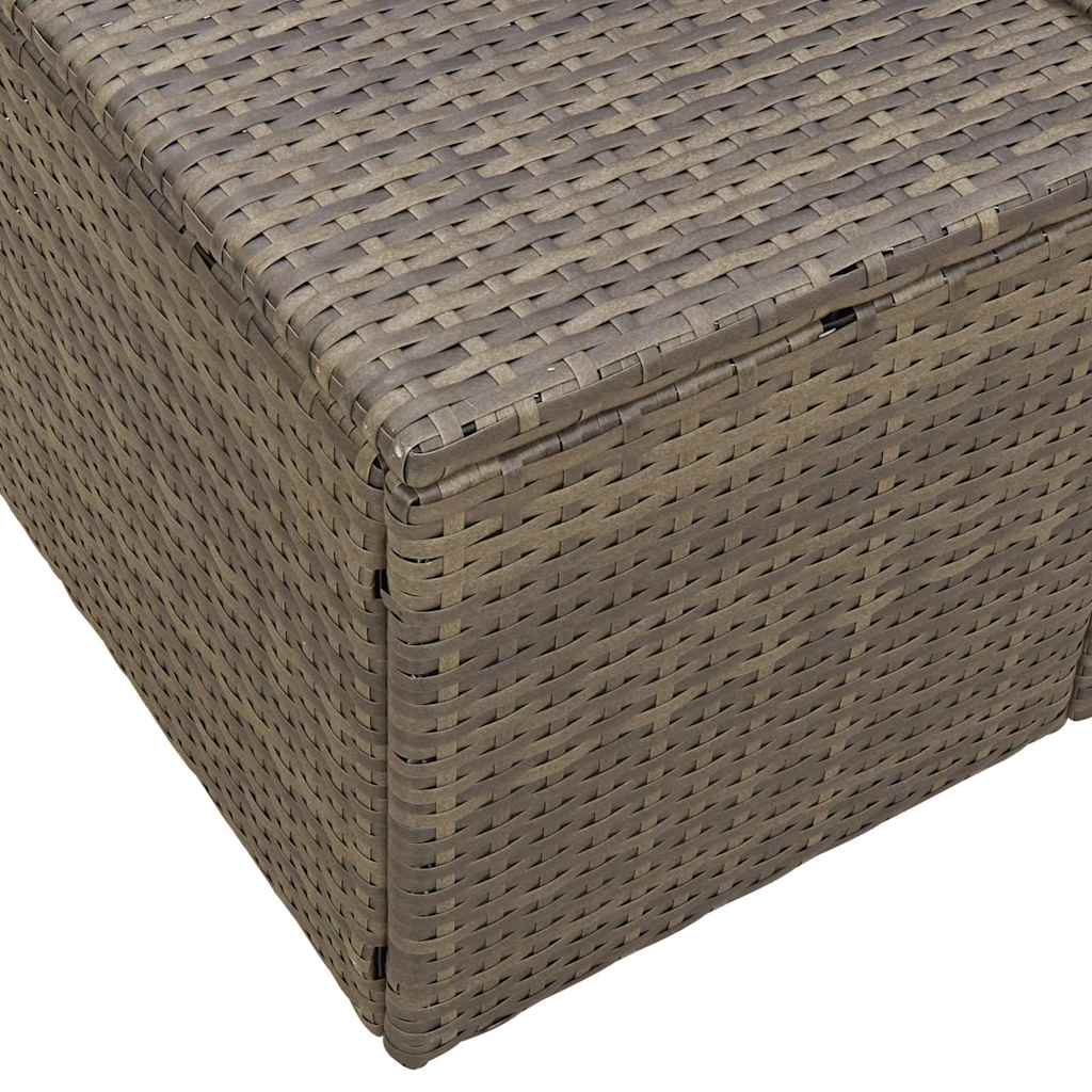 vidaXL Sofa Ogrodowa z poduszką Szary 184 x 62 x 69 cm polirattan