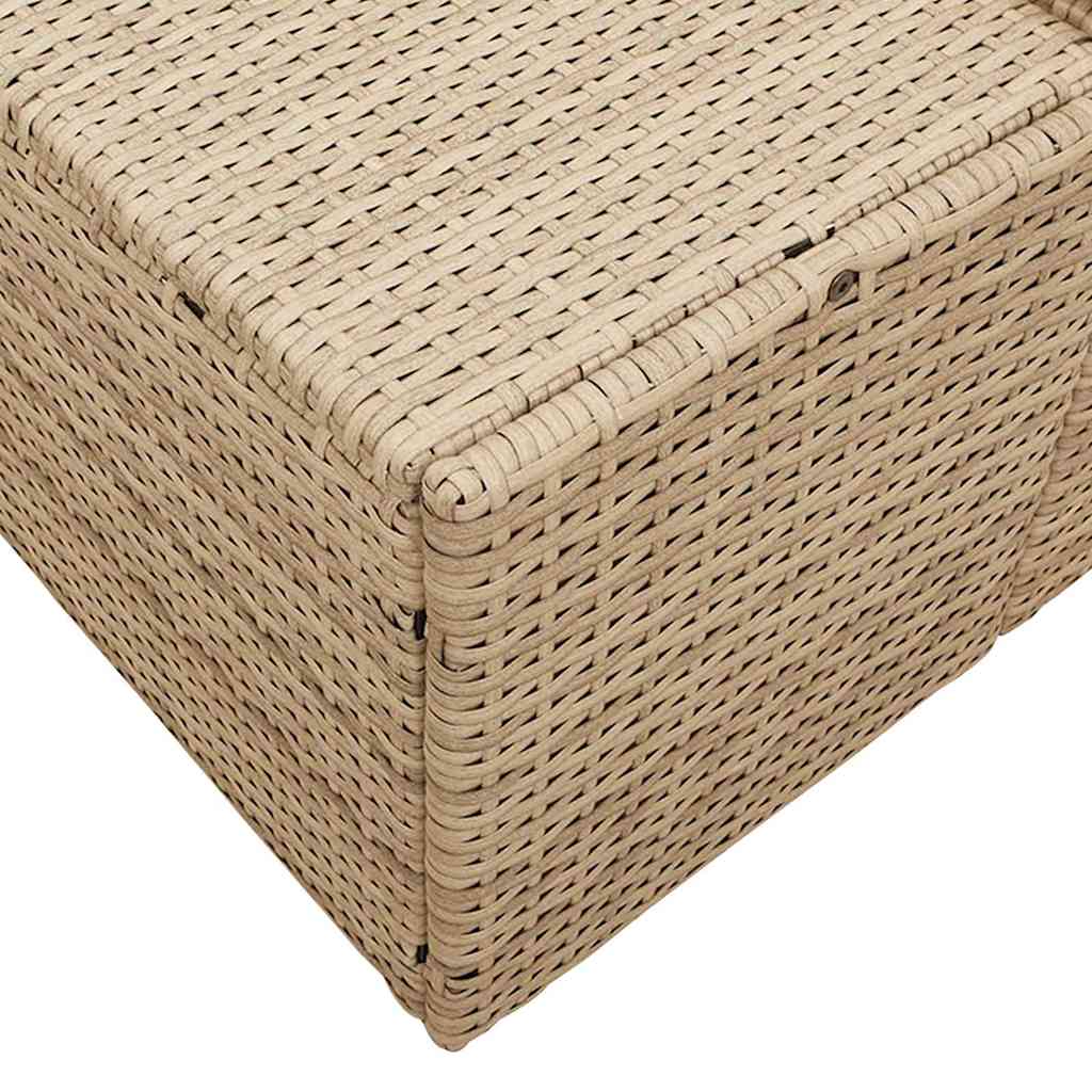 vidaXL Sofa Ogrodowa z poduszką Beżowy 184 x 62 x 69 cm polirattan