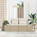 vidaXL Sofa Ogrodowa z poduszką Beżowy 184 x 62 x 69 cm polirattan