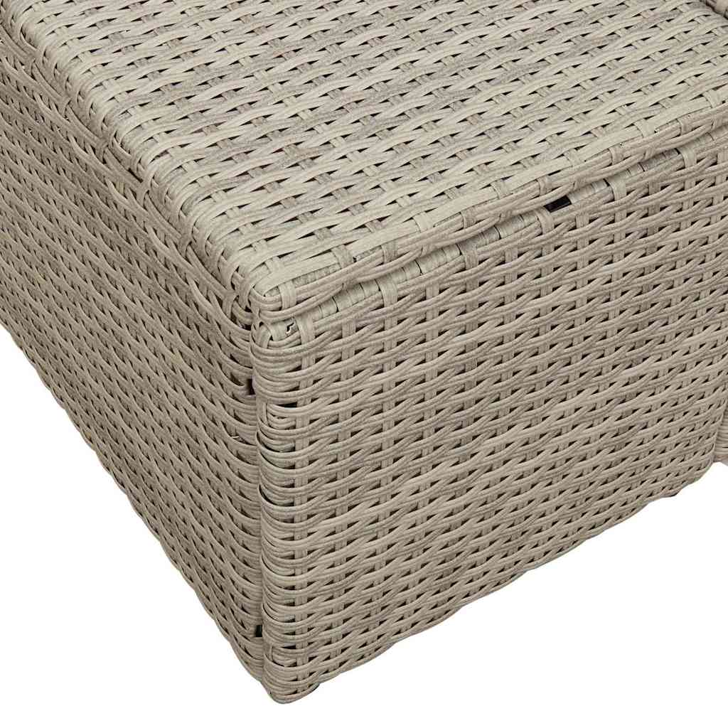 vidaXL Sofa Ogrodowa z poduszką Szary 184 x 62 x 69 cm polirattan