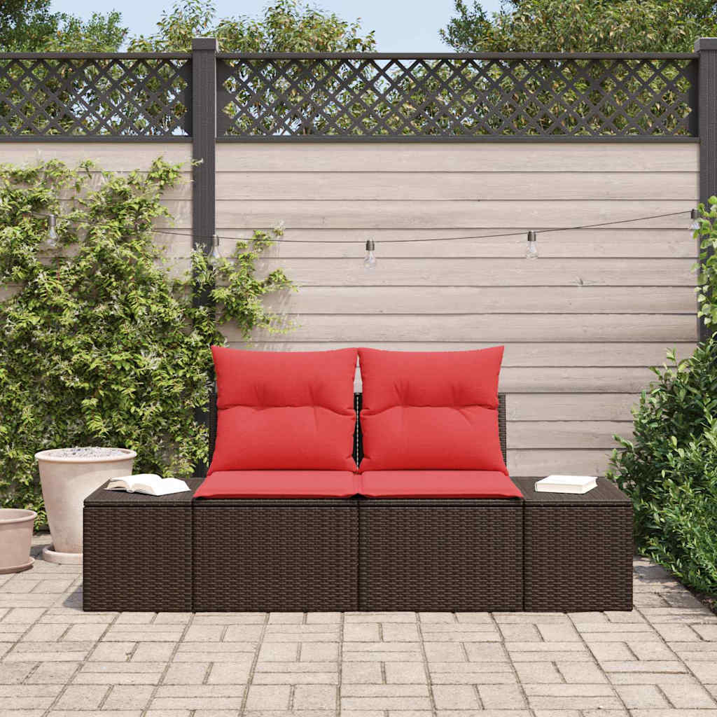 vidaXL Sofa Ogrodowa z poduszką 184 x 62 x 69 cm polirattan