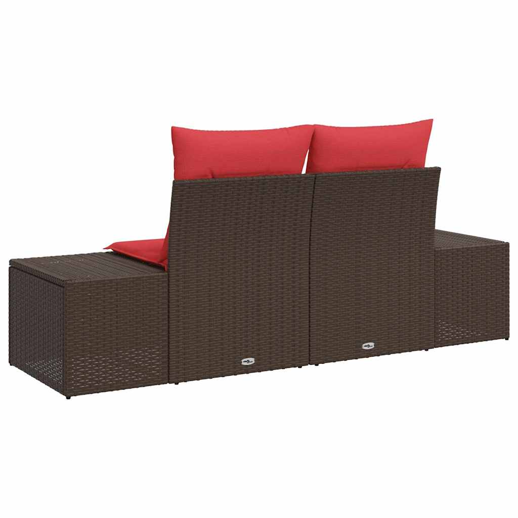 vidaXL Sofa Ogrodowa z poduszką 184 x 62 x 69 cm polirattan