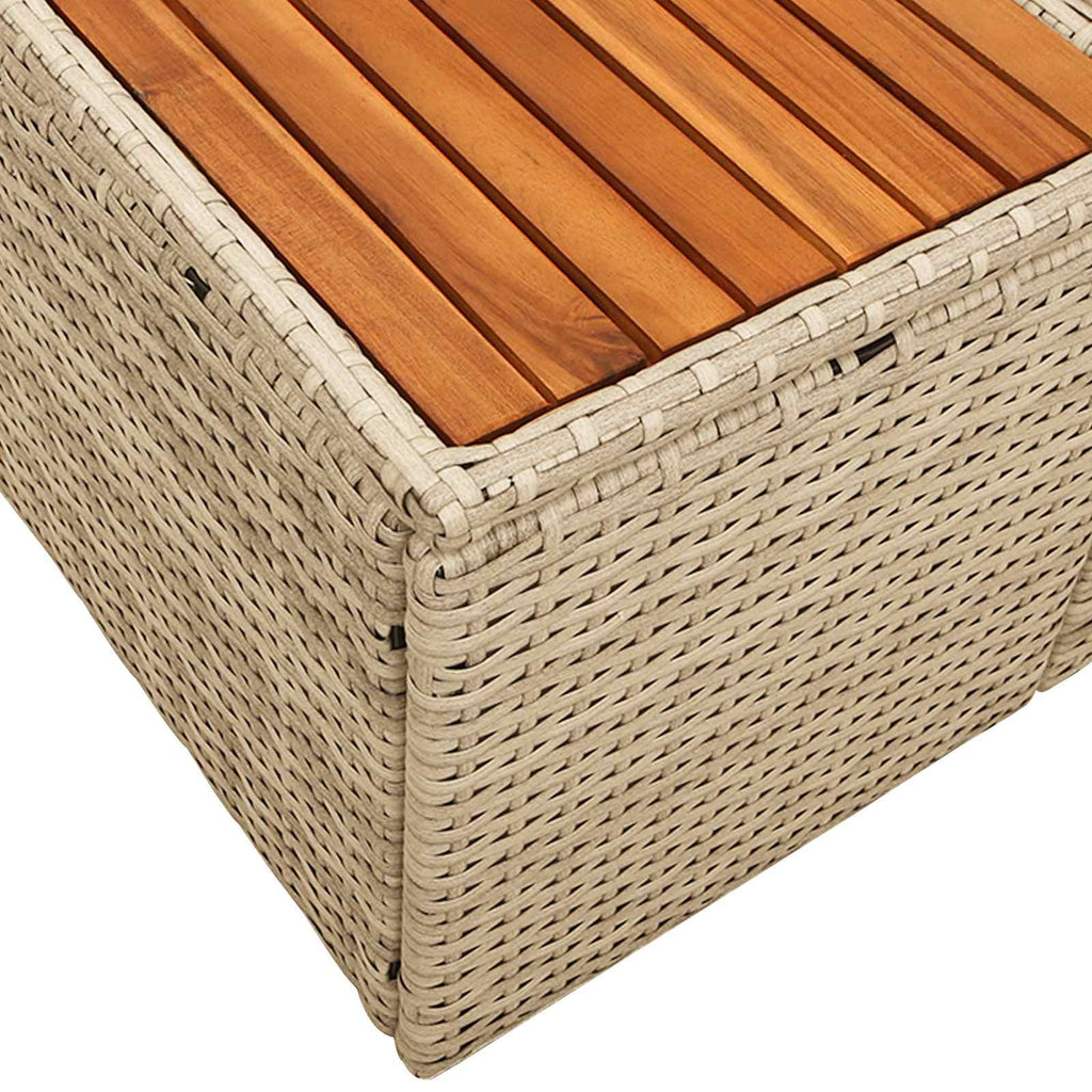 vidaXL Sofa Ogrodowa Beżowy 184 x 62 x 85cm polirattan