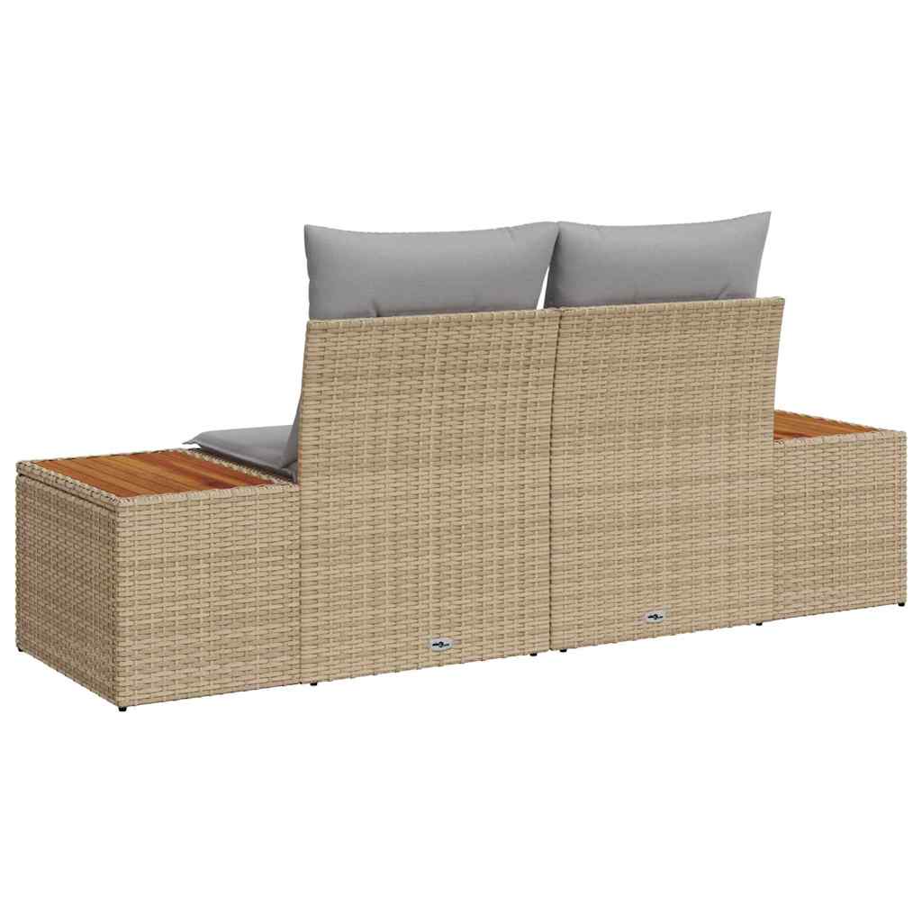 vidaXL Sofa Ogrodowa Beżowy 184 x 62 x 85cm polirattan
