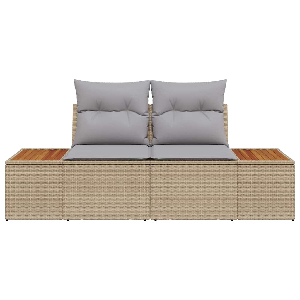 vidaXL Sofa Ogrodowa Beżowy 184 x 62 x 85cm polirattan