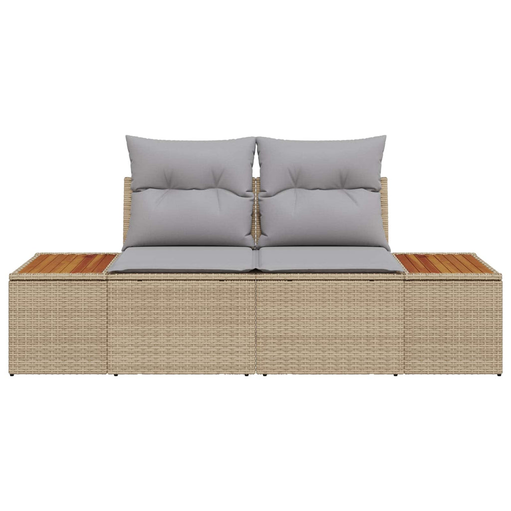 vidaXL Sofa Ogrodowa Beżowy 184 x 62 x 85cm polirattan
